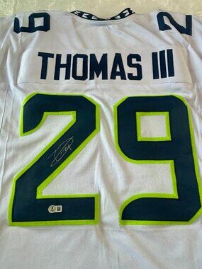 AUTOGRAPHED JERSEY Super Bowl Champion Seattle Seahawks Earl Thomas III -COA BAS